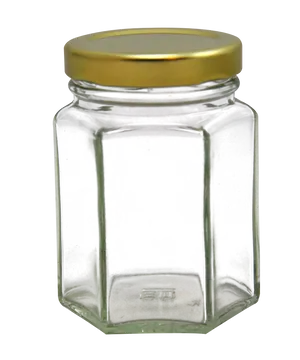 Empty Glass Jarwith Gold Lid PNG image