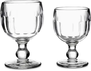 Empty Glassware Two Stemmed Glasses PNG image
