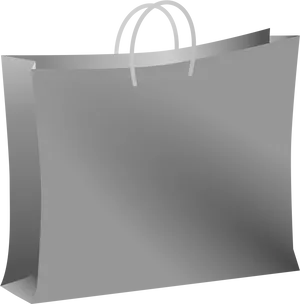 Empty Gray Shopping Bag