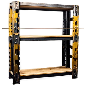 Empty Industrial Bookshelf PNG Kwb