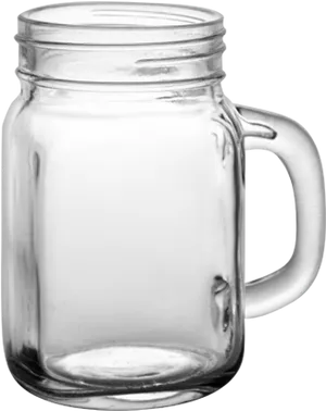 Empty Mason Jar With Handle PNG image