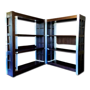 Empty Office Bookshelf PNG 8