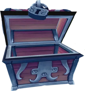 Empty Open Treasure Chest PNG image