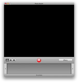 Empty Photo Booth Application Screen PNG image