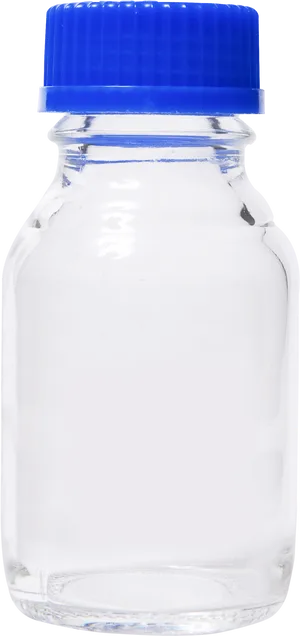 Empty Plastic Bottlewith Blue Cap PNG