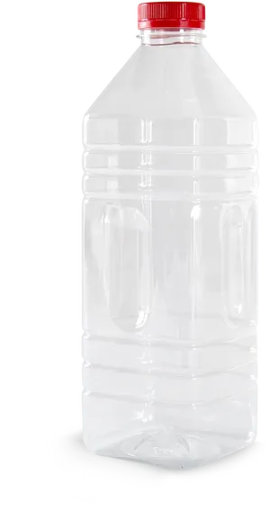 Empty Plastic Bottlewith Red Cap PNG image