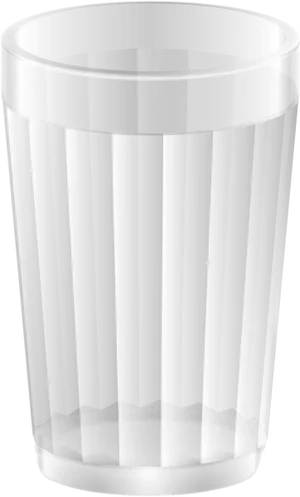 Empty Plastic Water Glass PNG image