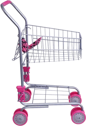 Empty Shopping Cartwith Pink Accents