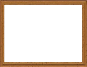 Empty Wooden Frameon Black Background PNG image