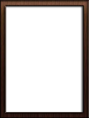 Empty Wooden Frameon Black Background