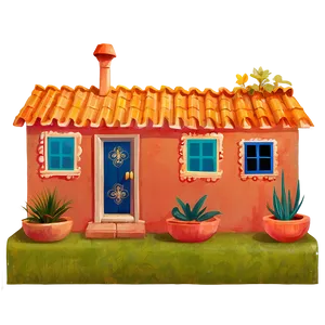 Encanto House With Characters Png Kty PNG image