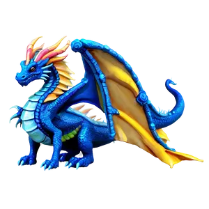 Enchanted Blue Dragon Png 06252024 PNG image