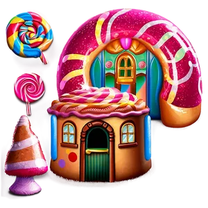 Enchanted Candy Land Setting PNG 32