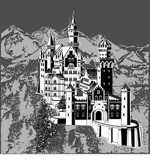 Enchanted Castle Mountain Backdrop