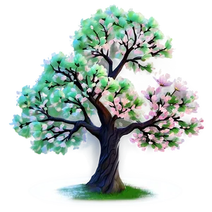 Enchanted Cherry Blossom Tree PNG 05242024 PNG