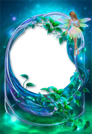 Enchanted_ Fairy_ Flower_ Frame PNG