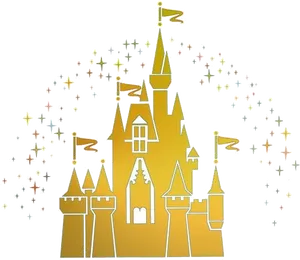 Enchanted Fairy Tale Castle Silhouette PNG image