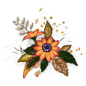 Enchanted Fall Flowers Png 06272024 PNG image