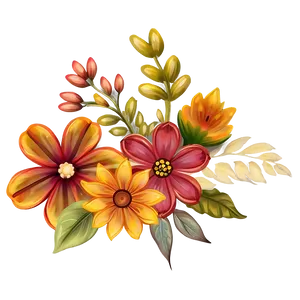 Enchanted Fall Flowers Png 06272024 PNG image