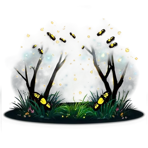 Enchanted Forest Fireflies Png 2 PNG image