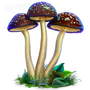 Enchanted Forest Fungi Png 06132024 PNG image