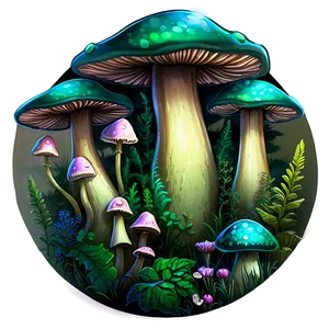 Enchanted Forest Fungi Png 15 PNG image