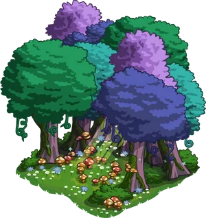 Enchanted Forest Glade PNG image