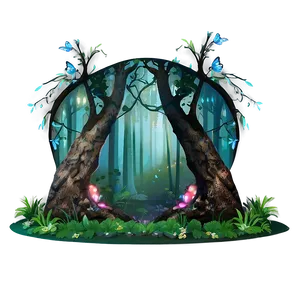 Enchanted Forest Scene Png Xgx44 PNG image