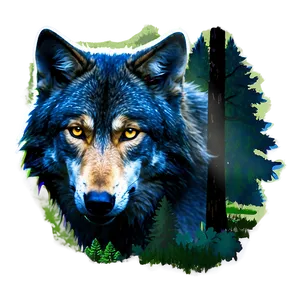 Enchanted Forest Wolf Png 05032024 PNG image