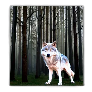 Enchanted Forest Wolf PNG 43