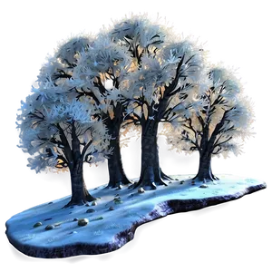 Enchanted Frosty Forest Png 06292024 PNG image