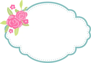 Enchanted Garden Floral Frame PNG image