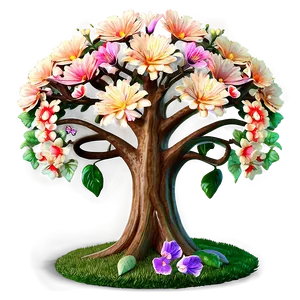 Enchanted Garden Flower Tree Png 06282024 PNG image