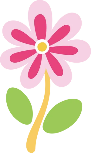 Enchanted Garden Pink Flower Graphic PNG image