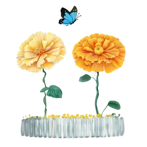 Enchanted Marigolds Garden PNG Jtt