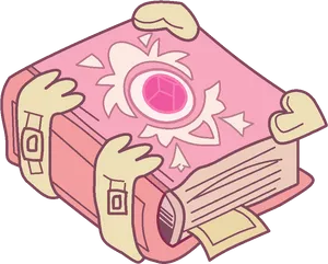 Enchanted Pink Book Magic Sparkle PNG image