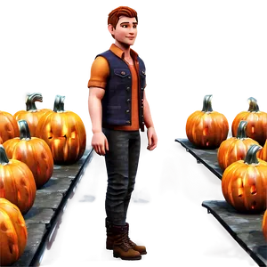 Enchanted Pumpkin Patch Encounter PNG Twv