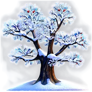 Enchanted Snow Tree PNG Nfh20 PNG