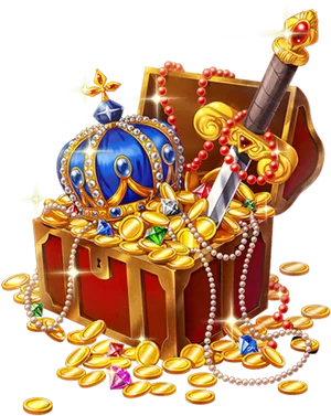 Enchanted Treasure Chest Illustration PNG image
