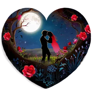 Enchanted Valentine's Day Moonlight Png Psy PNG image