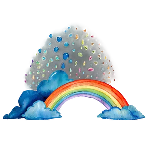 Enchanted Watercolor Rainbow Png Wru PNG image