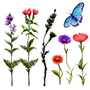 Enchanted Wildflower Garden PNG 23 PNG