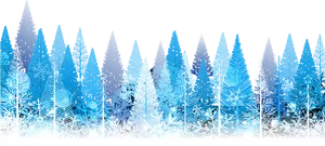 Enchanted Winter Forest Backdrop PNG image