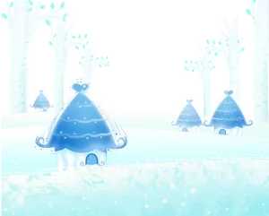 Enchanted_ Winter_ Forest_ Scene PNG