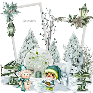 Enchanted_ Winter_ Forest_ Scene PNG image