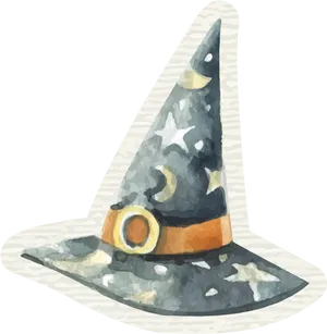 Enchanted Witch Hat Illustration PNG image