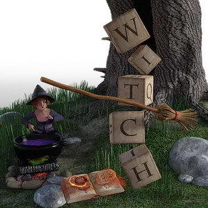 Enchanted Witchcraft Night Scene