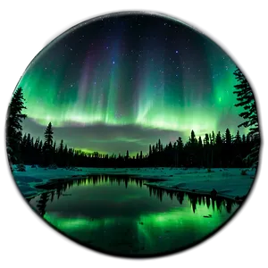 Enchanting Aurora Forest View PNG Jca9 PNG