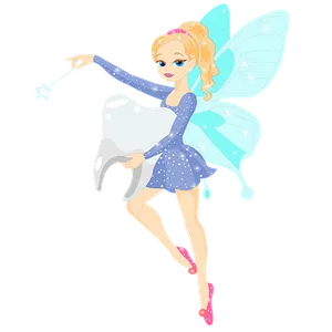 Enchanting Blue Fairywith Wand PNG image