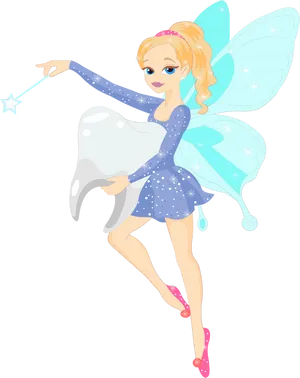 Enchanting Blue Fairywith Wand